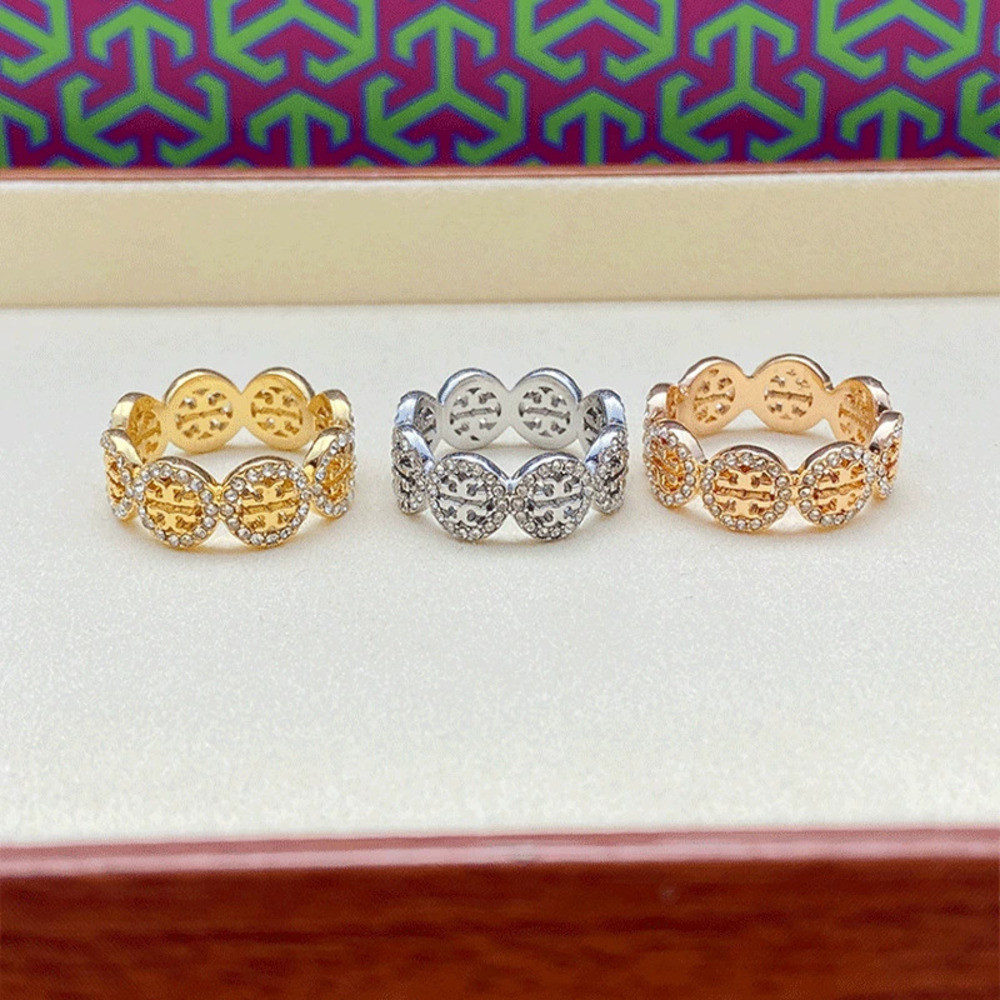 Tory Burch Rhinestone Letter Ring